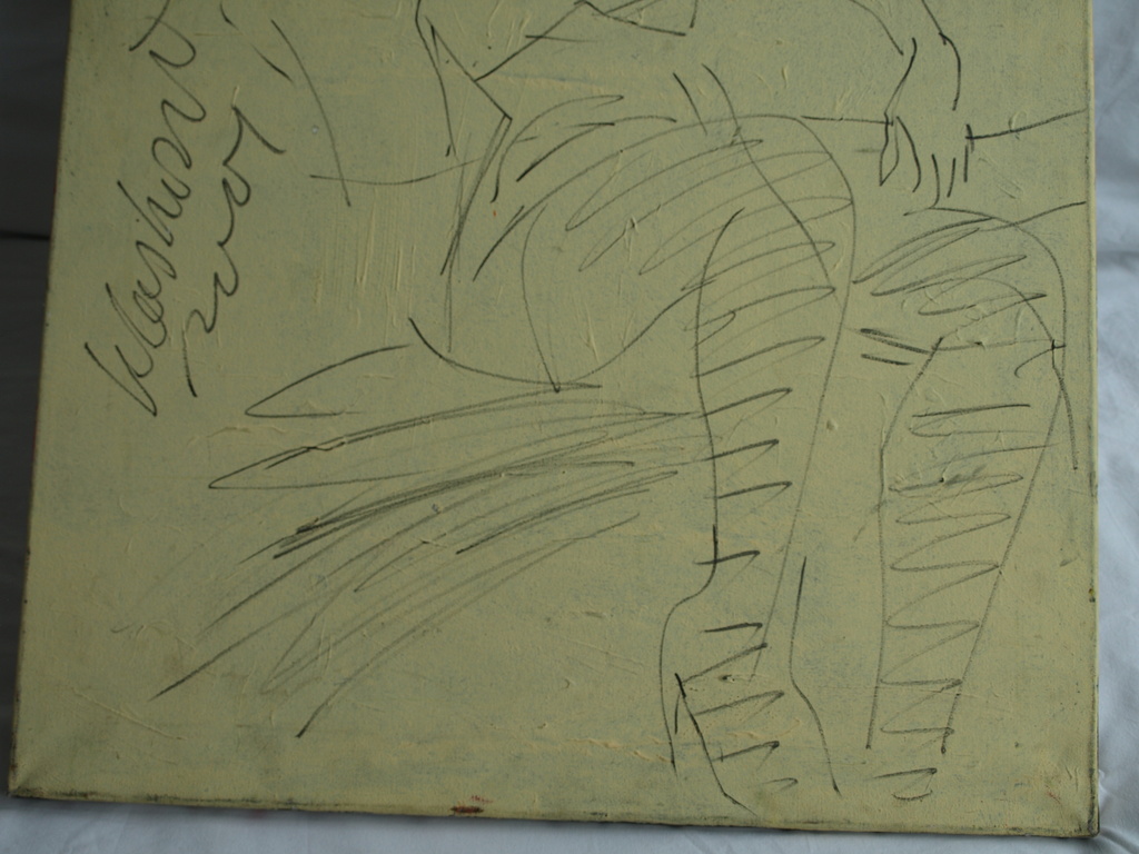 Peter Klashorst : Acrylverf en stift op doek – Vrouw – 80 x 60 cm –  2001 kopen? Bied vanaf 1!