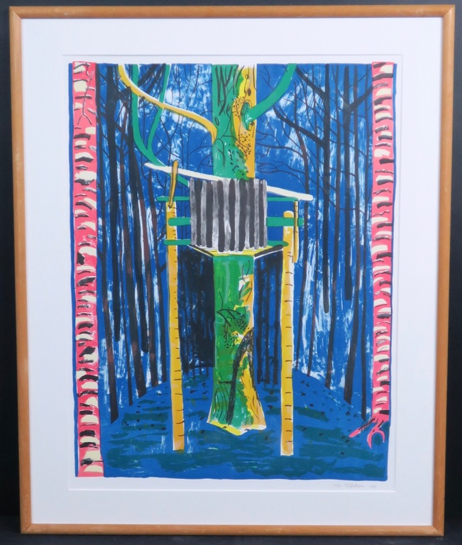 Dorian Hiethaar: Litho, Uitkijktoren -Ingelijst verkocht voor € 35!