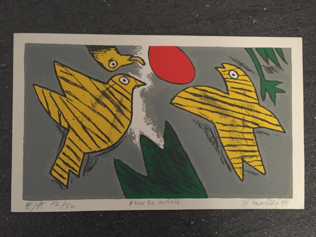 CORNEILLE  zeefdruk / Litho EA 12/50 Kerkst kaart 1994 kopen? Bied vanaf 1!
