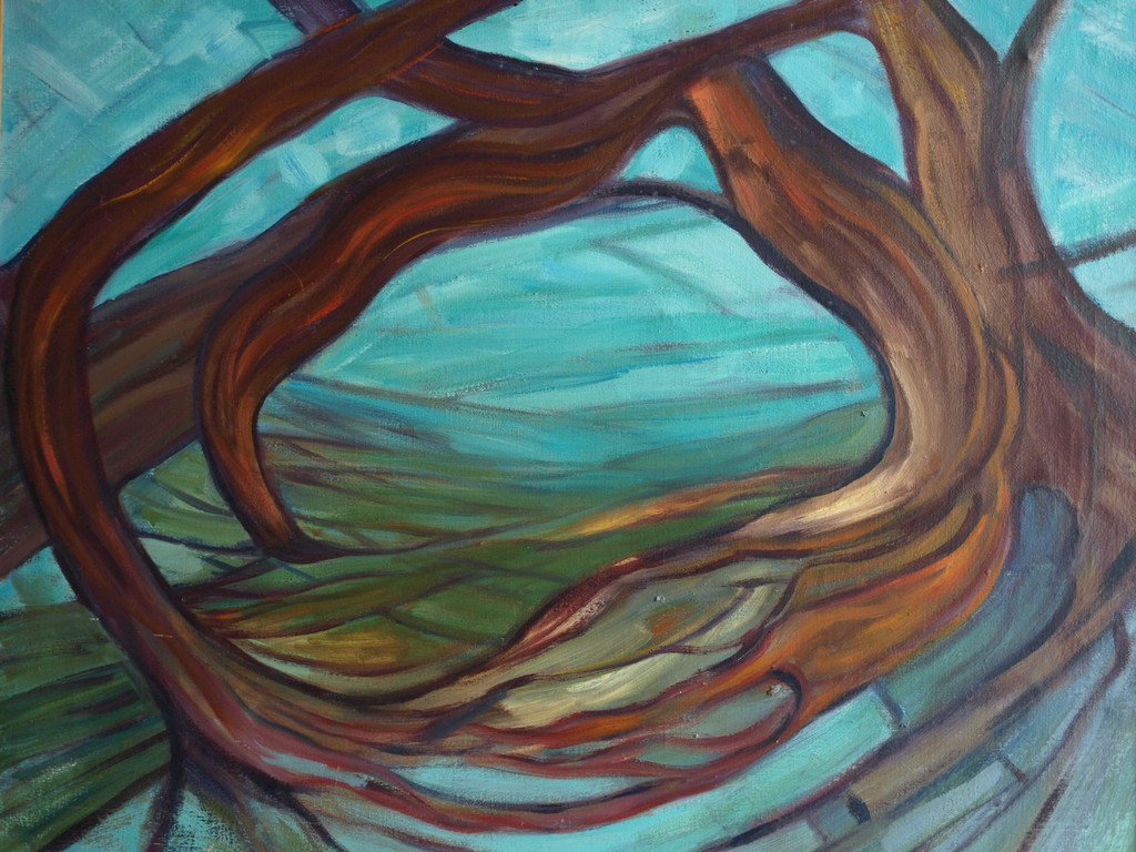 Onbekend : Olieverf op doek , Uitzicht – ingelijst – 1975 kopen? Bied vanaf 50!