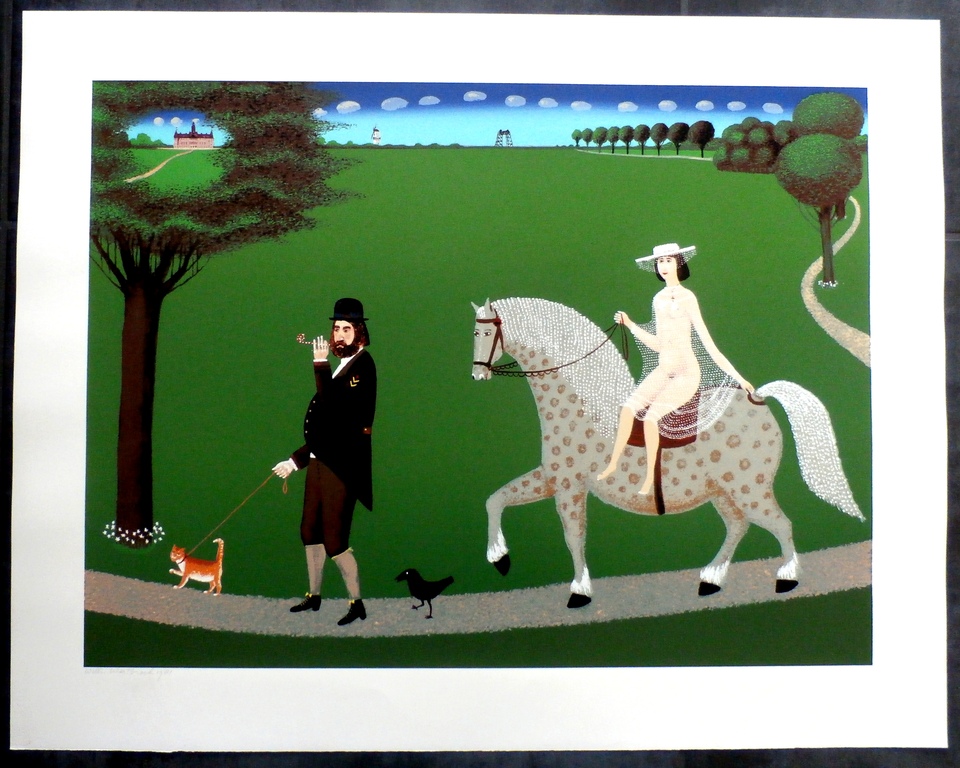 Willem Westbroek - Zeefdruk: walking the cat - 1981 kopen? Bied vanaf 100!