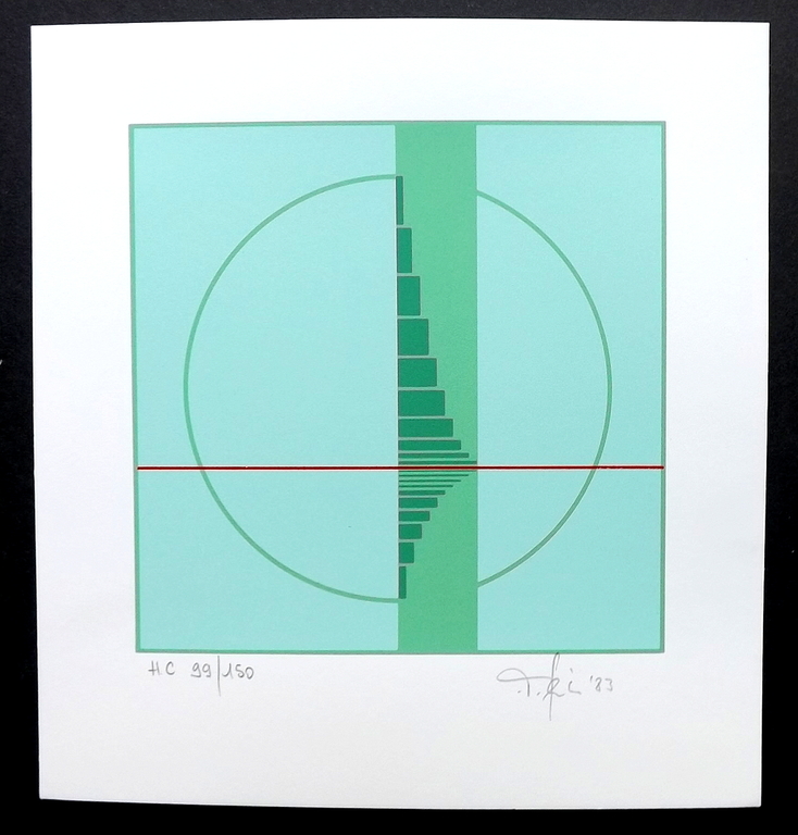 Friedrich Geiler - 3x litho - Konstruktive Landschaft I, II, III  kopen? Bied vanaf 1!