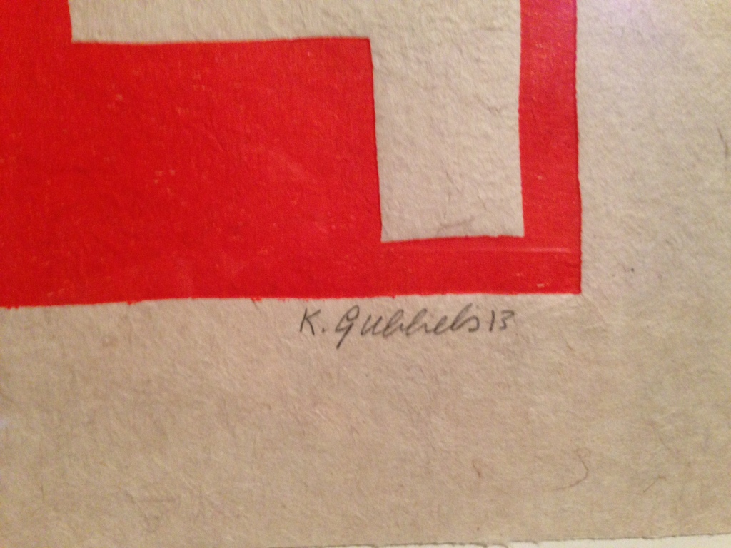 Klaas Gubbels - "Naar elkaar" - Houtdruk op papier, oplage: 40, ingelijst kopen? Bied vanaf 449!