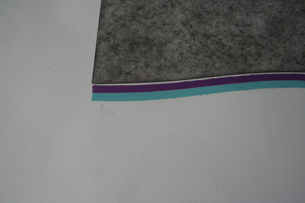 Henk Huig, ets  'lichte deining', 1972, gesigneerd. kopen? Bied vanaf 10!