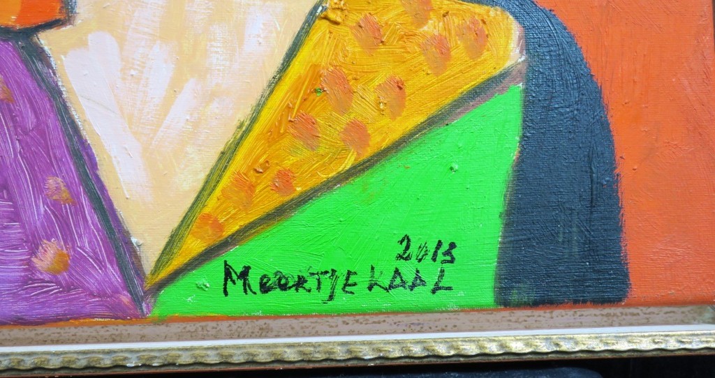 Meertje Kaal: Acryl en Olieverf op doek, Verwarde man - Ingelijst kopen? Bied vanaf 40!