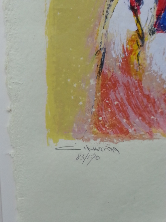 Gerard 't Hart: zeefdruk op papier in houten lijst kopen? Bied vanaf 50!