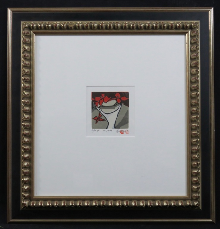 Fon Klement: Boarddruk, Zonder titel - Ingelijst (zeer mooi ingelijst) verkocht voor € 120!