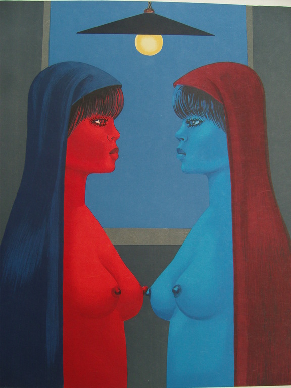 Labisse, Felix: Schitterende litho op rijstpapier. verkocht voor € 245!