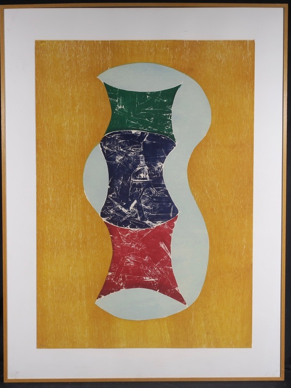 Klaas Hoek: Houtsnede en Litho, Z.T. - Ingelijst (Groot) verkocht voor € 36!