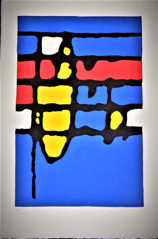 Willem Brauck,Zeefdruk op papier,Abstract,Handgesigneerd kopen? Bied vanaf 30!