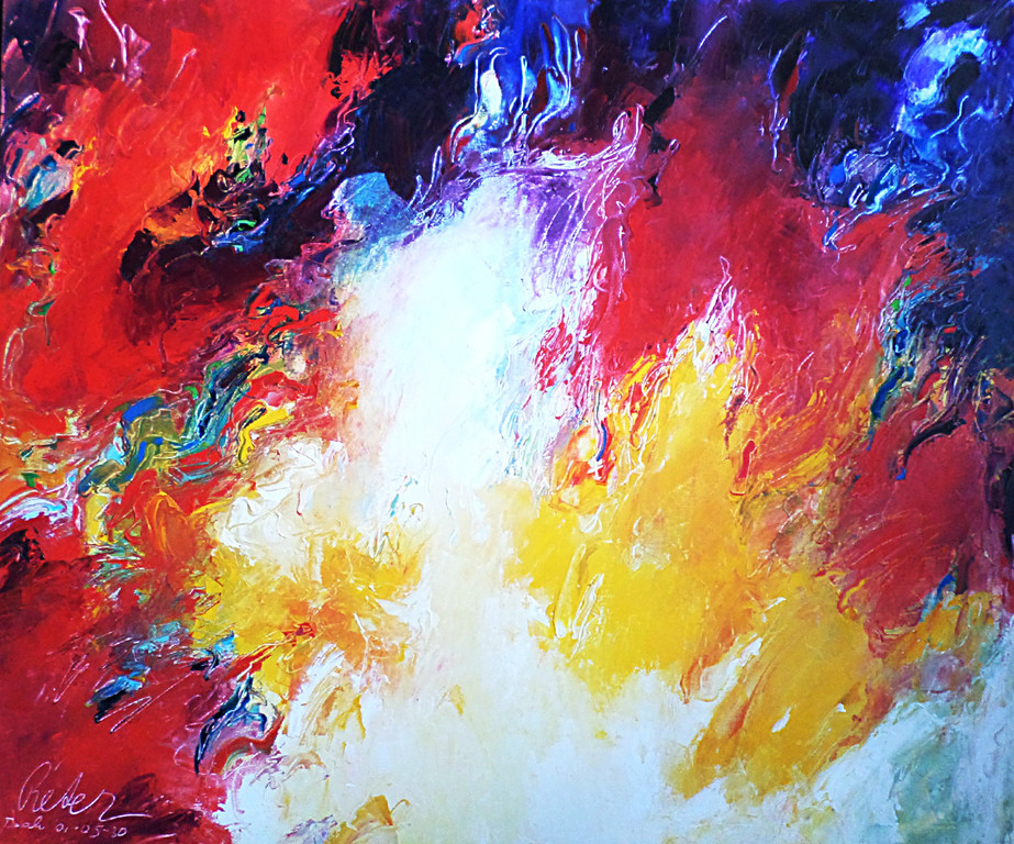 Pieter Deiman - Bali 01-05-30, olieverf op doek (prachtig ingelijst, zeer groot) verkocht voor € 350!