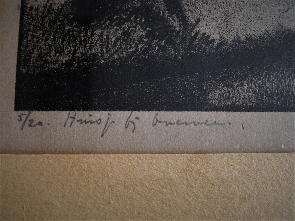 Vroeg A van Dobbenburgh Post Impressionistisch 1927 Litho "huisje Overveen" ges. kopen? Bied vanaf 1!