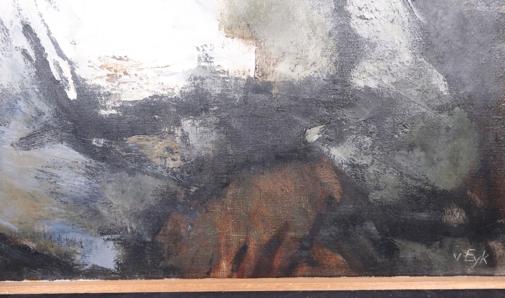 Jan van Eyk: Olieverf op doek, Oude vrouw - Ingelijst kopen? Bied vanaf 300!