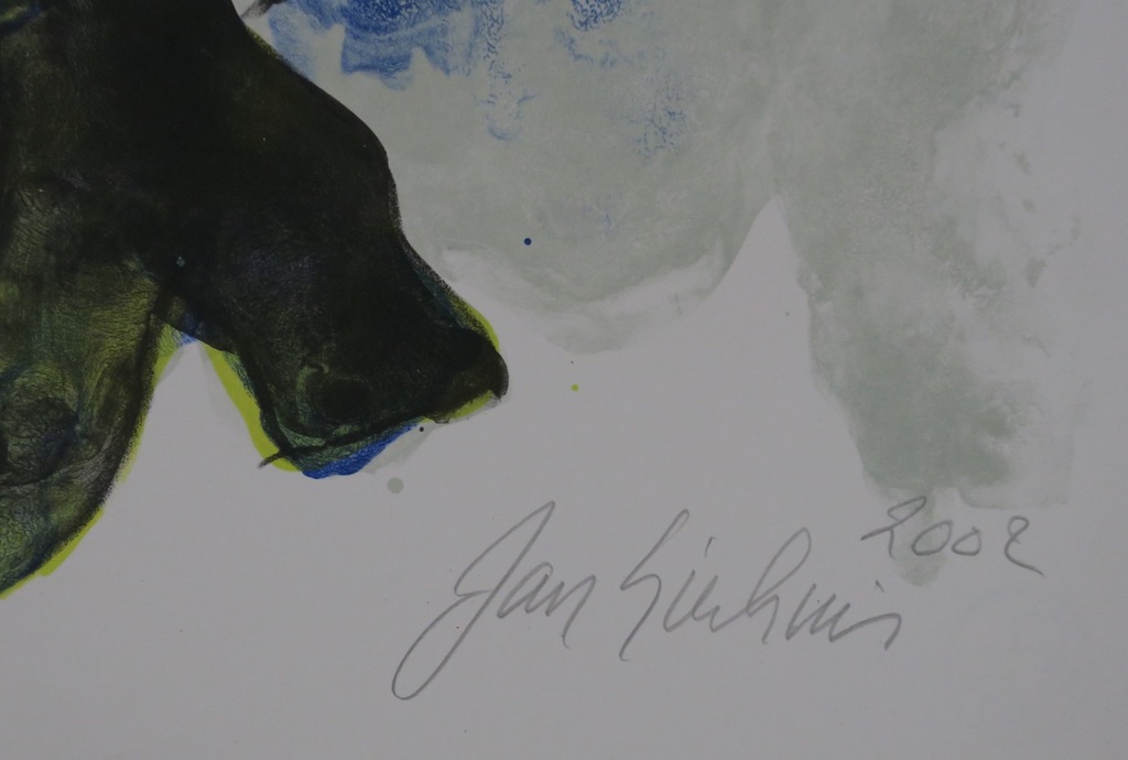 Jan Sierhuis: Litho, Flamenco (Blauw) kopen? Bied vanaf 35!
