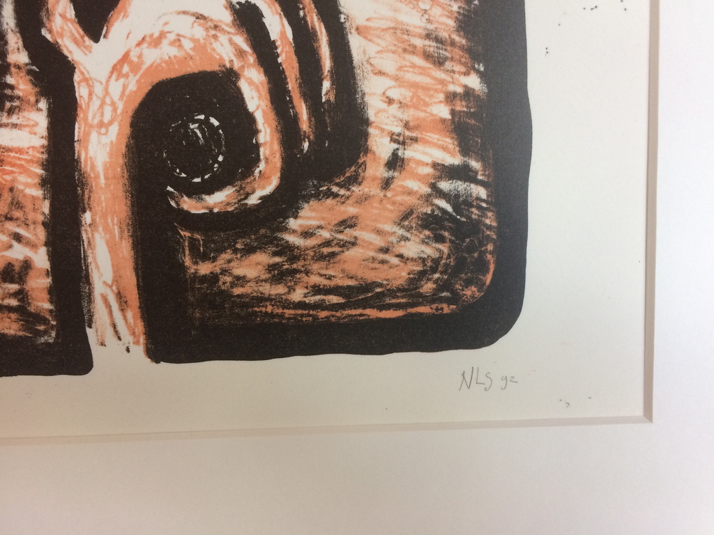 Niels de Hoog- Kleurenlitho -  Fiets - in passepartout kopen? Bied vanaf 20!
