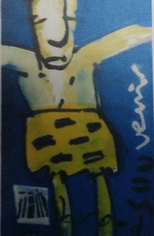 origineel werk Herman Brood Tarzan met dubbel certificaat kopen? Bied vanaf 1050!