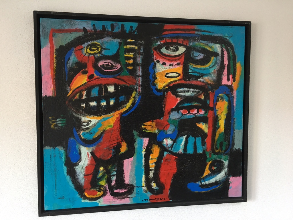 groot werk Henk Vierveijzer (schilderij 95x85 cm) verkocht voor € 450!