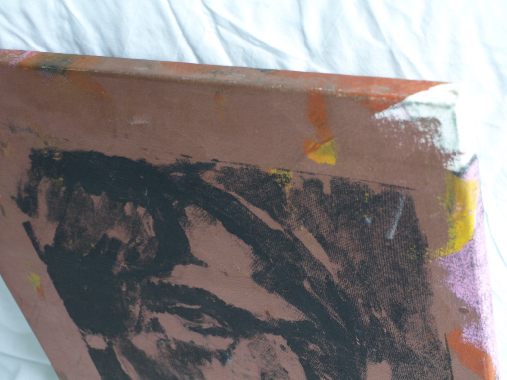 Jurriaan van Hall :  Acrylverf en monoprint – Zelfportret? – gesigneerd - 2003 kopen? Bied vanaf 1!