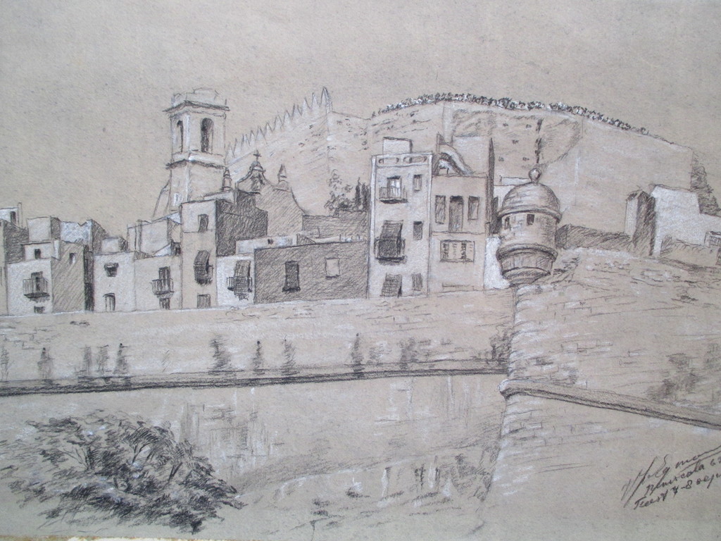 Onbekend, tekening, Peniscola '63 kopen? Bied vanaf 25!