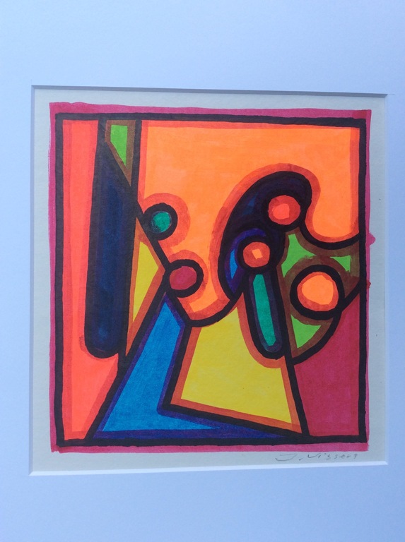 Jack Vissers, acryl op papier kopen? Bied vanaf 1!