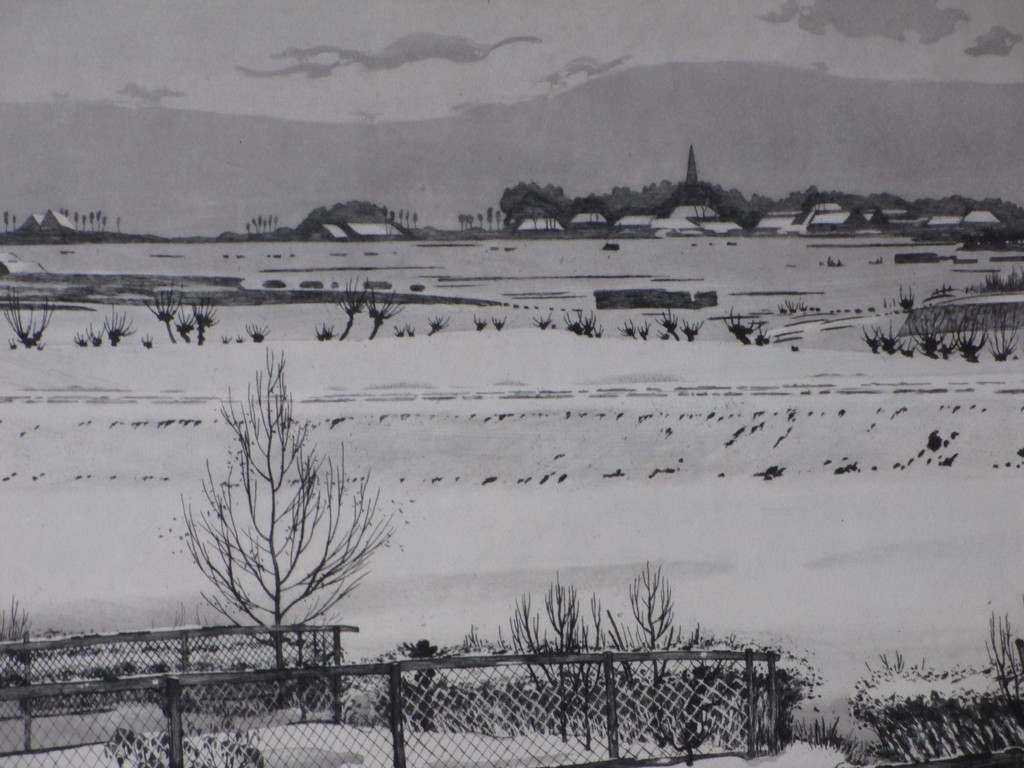 Herman van der Jagt, Voorschoten in de sneeuw, Ets kopen? Bied vanaf 30!