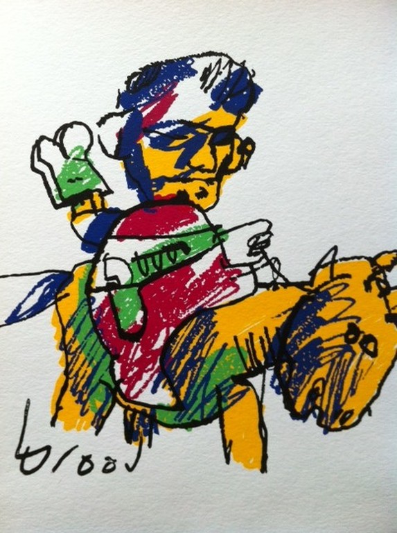 Herman Brood zeefdruk Horseman kopen? Bied vanaf 1!