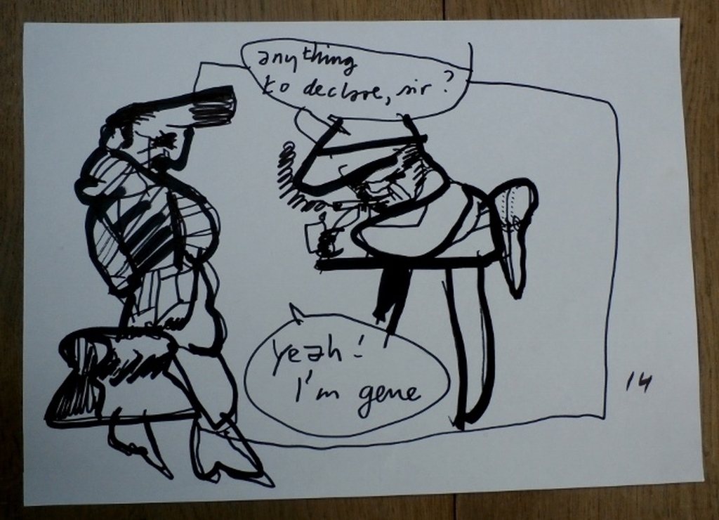 Herman Brood - tekening: Yeah I'm Gene - met certificaat van Herman Brood Museum kopen? Bied vanaf 275!