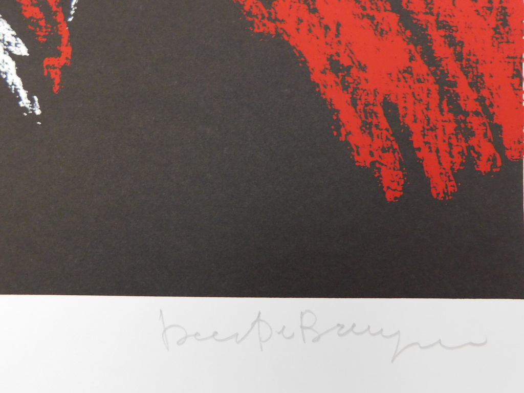 Dees de Bruyne - Kleurenlitho - Homme à la Veste Rouge kopen? Bied vanaf 50!