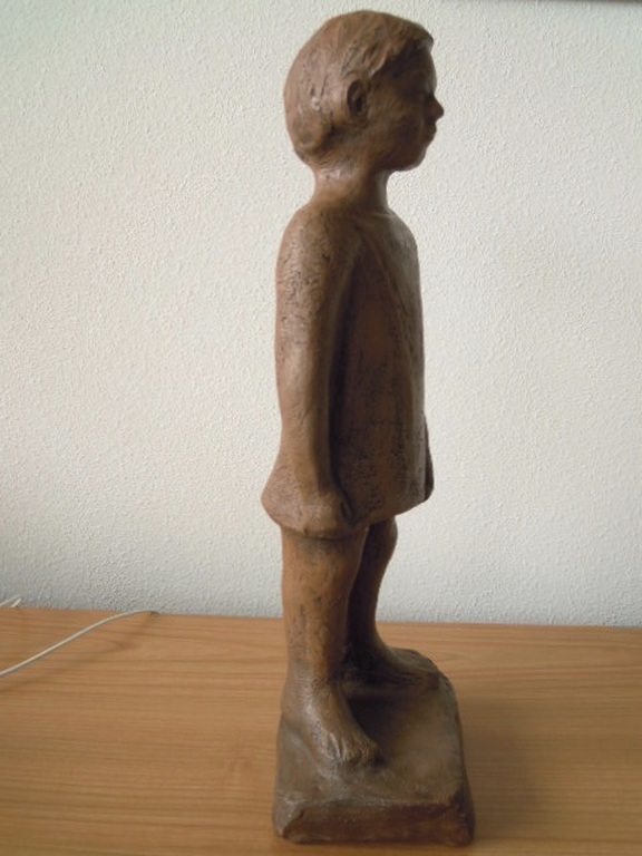 Hand gemaakt groot beeld van meisje - 45 cm = gesigneerd.   kopen? Bied vanaf 25!