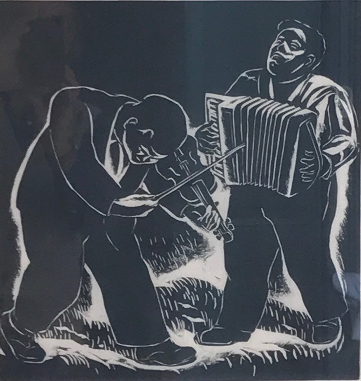 Adriaan van Esveld, houtsnede, titel; muzikanten kopen? Bied vanaf 175!