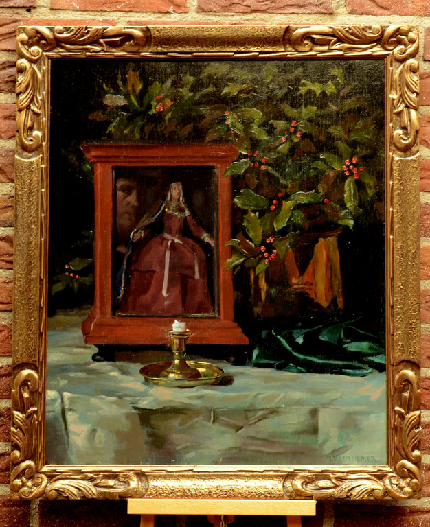  "Stilleven "- Maurice Volkhemer (1894 - 1978) - olieverf op paneel . kopen? Bied vanaf 60!