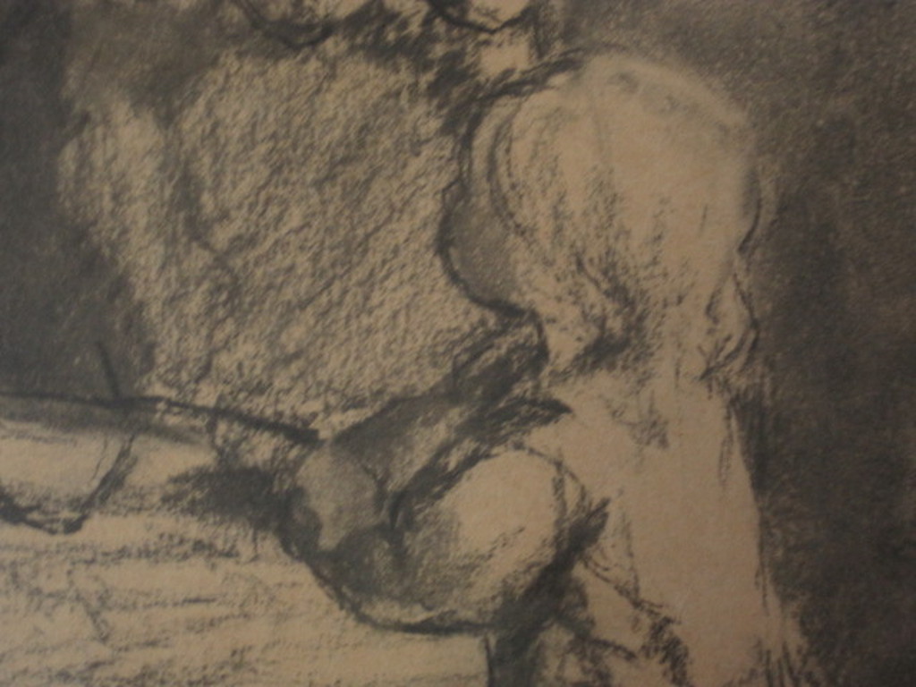 Hein Kever 1854-1922 "mama schilt appel" houtskooltekening ca. 1900 gesigneerd  kopen? Bied vanaf 1!