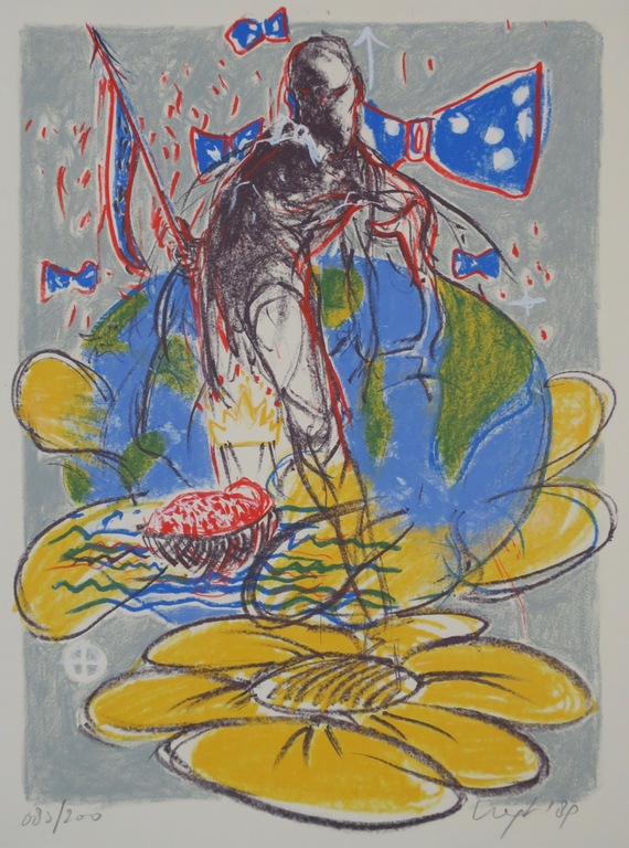 Onbekend gesigneerd: Litho, Z.T. kopen? Bied vanaf 1!