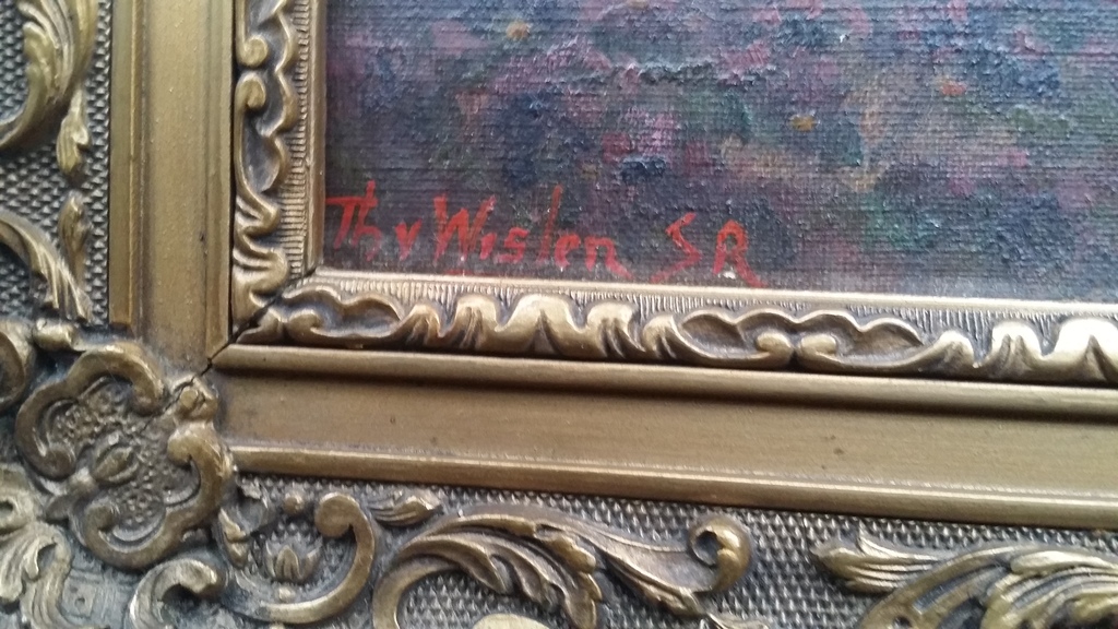 Thomas van Wissen/Wislen. Olieverf. Bosgezicht.  kopen? Bied vanaf 125!