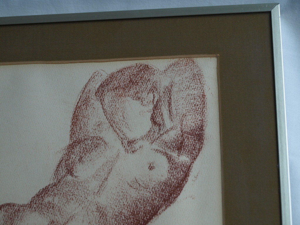 Cephas Stauthamer : Tekening , Josje naakt – gesigneerd & ingelijst – ca 1960 kopen? Bied vanaf 25!