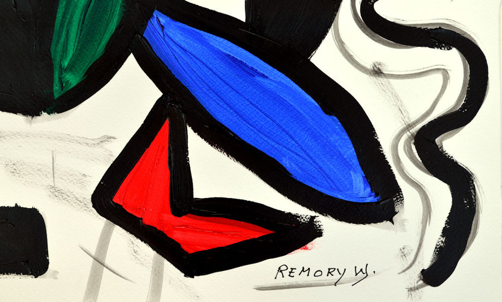 De Tijd- acryl op papier- door beiden gesigneerd kopen? Bied vanaf 120!