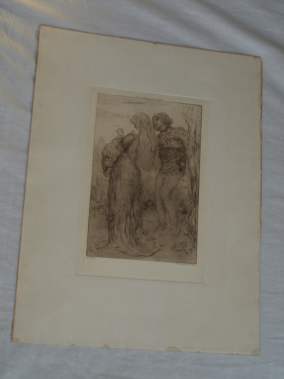 Philip Zilcken (1857-1930) : Ets , 2 Geliefden – ca 1900 kopen? Bied vanaf 1!