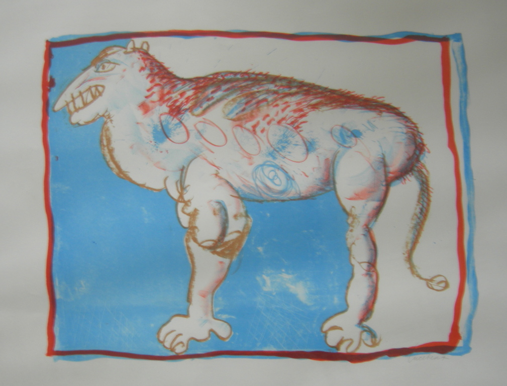 Lucebert, kleurenlitho verkocht voor € 100!