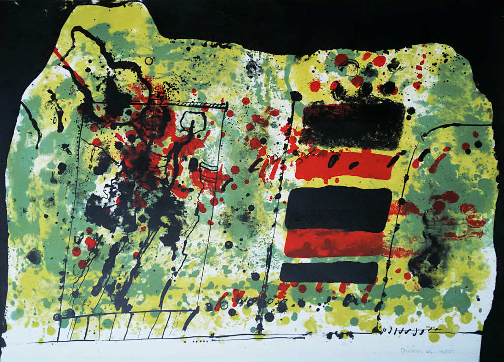 Jef Diederen - Beschermd huis, litho verkocht voor € 120!