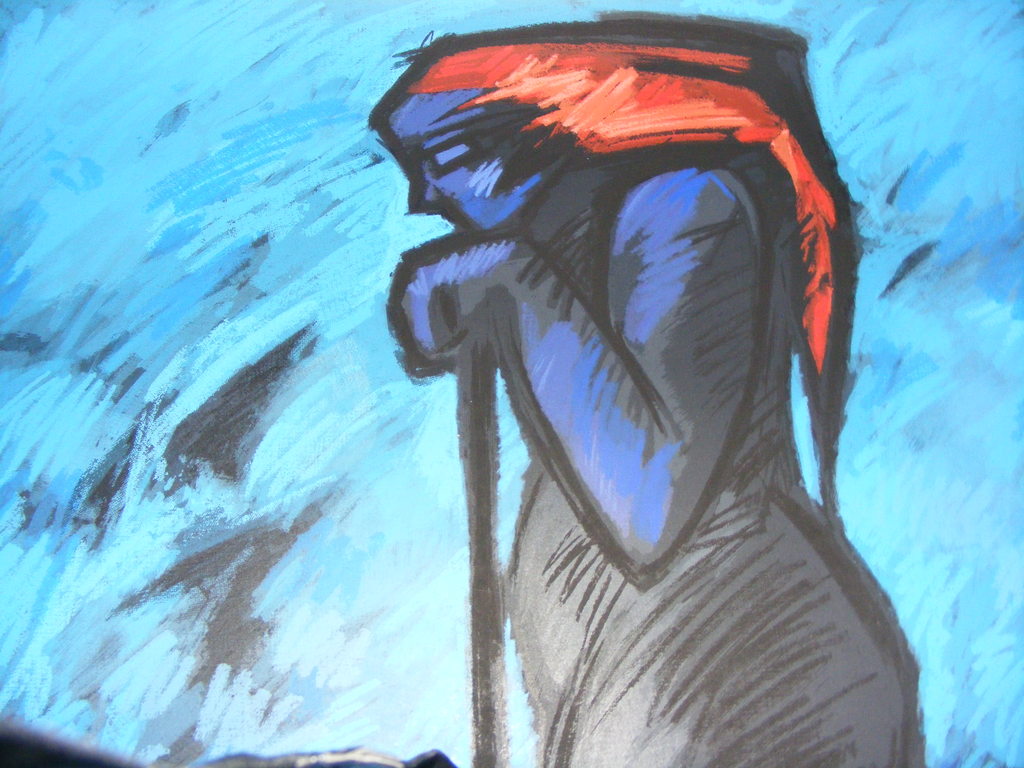 Anca Ionescu, "Rest", grote originele en bijzonder fraaie zeefdruk, gesigneerd kopen? Bied vanaf 250!