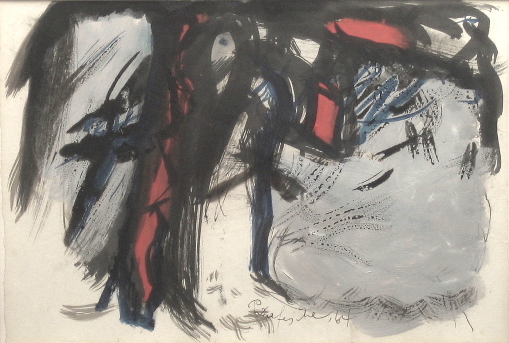 Pieter Defesche, gouache, zonder titel verkocht voor € 165!