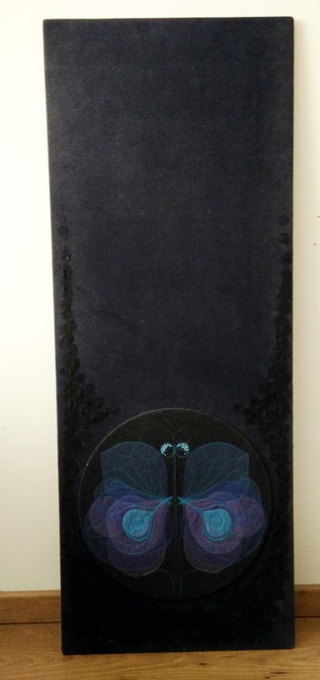 Pien Storm van Leeuwen, Textielschilderij, Blauwe Vlinder (1978) kopen? Bied vanaf 150!