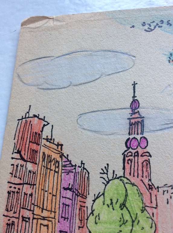 Onbekende kunstenaar - pentekening Bloemenmarkt Amsterdam, midden 20e eeuw kopen? Bied vanaf 1!