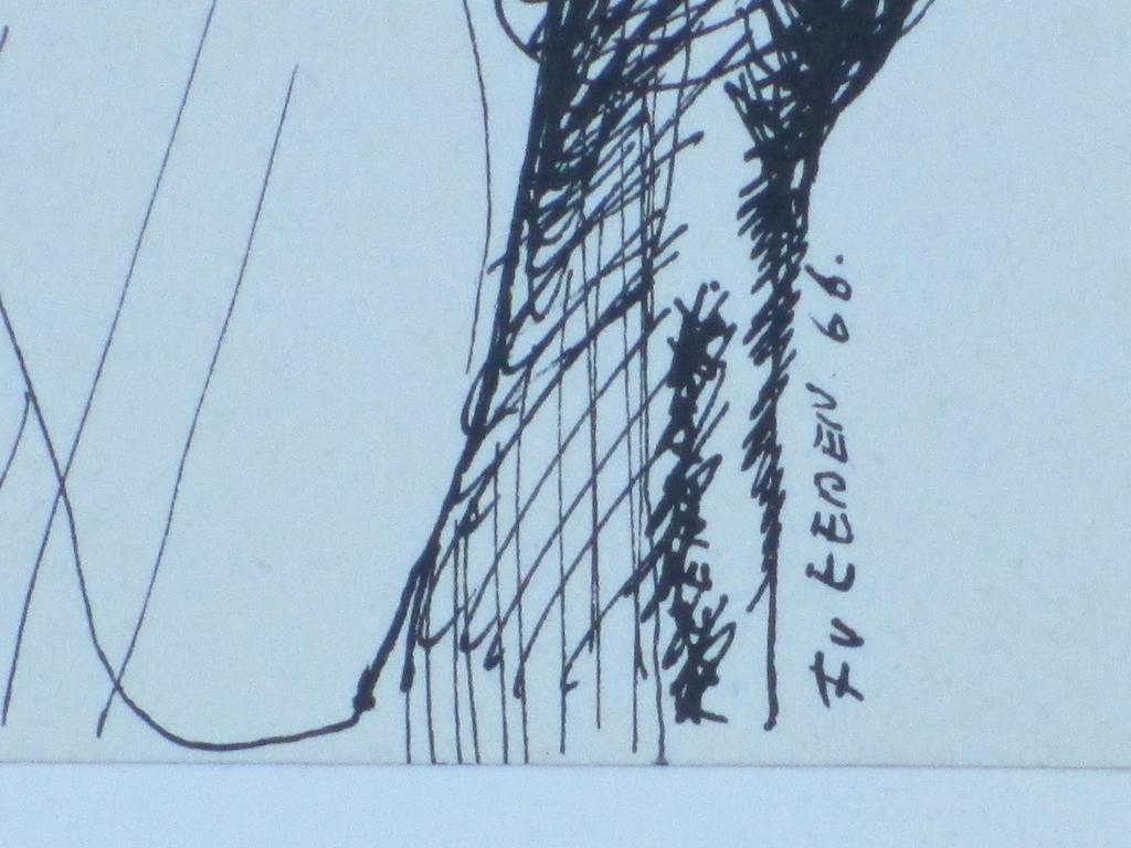 Frits van Eeden, Omhelzing, Inkttekening 1966 kopen? Bied vanaf 45!