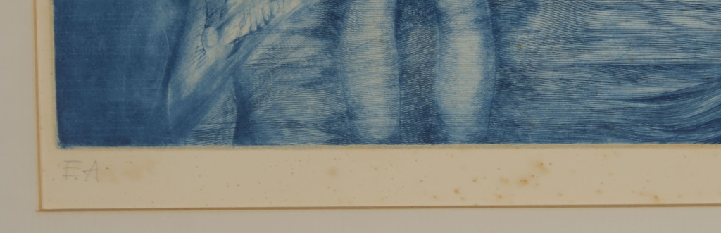 Onbekend gesigneerd: Gravure, Z.T. kopen? Bied vanaf 1!