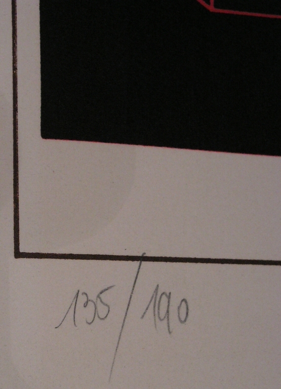 Lucio del Pezzo, zeefdruk; Leonardo da Vinci, gesigneerd, oplage 190 kopen? Bied vanaf 50!