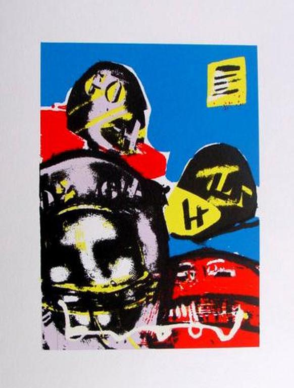 HERMAN BROOD, originele zeefdruk "American Football" kopen? Bied vanaf 1!
