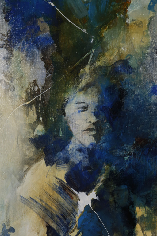 Hans Vanhorck: Gemengde techniek op doek, Untitled - Ingelijst (Zeer Groot) kopen? Bied vanaf 750!