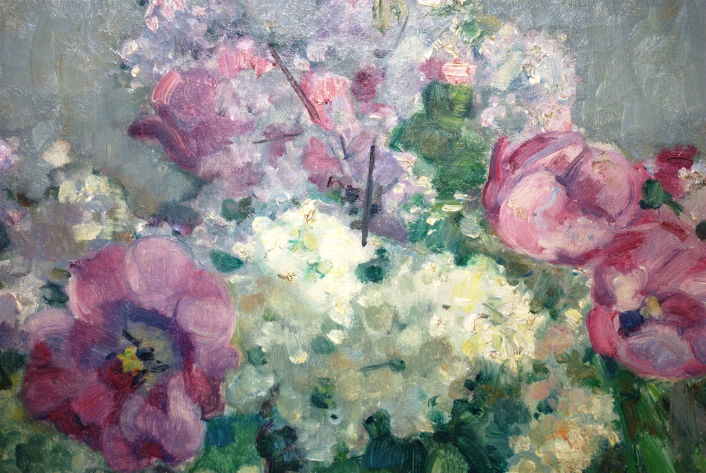 BLOEMEN IN EEN VAAS - OLIEVERF OP DOEK  kopen? Bied vanaf 39!