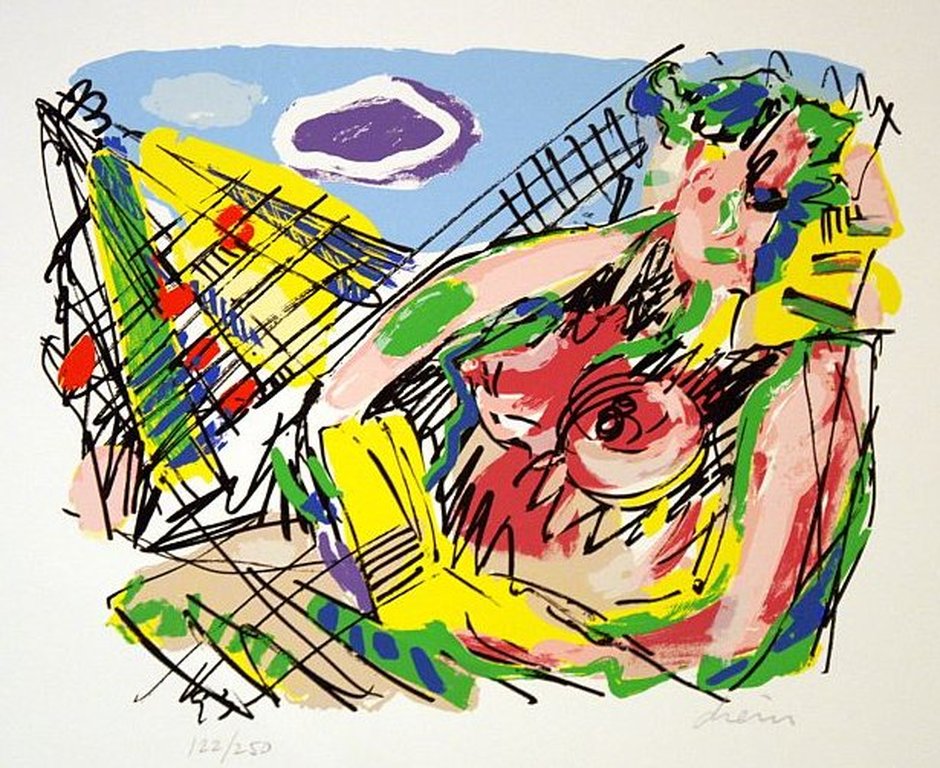 Peter Diem, zeefdruk Red sails in the sun kopen? Bied vanaf 1!